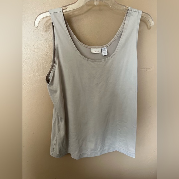 Chico’s Tan Tank Size 2 (Chico’s sizing) -Taupe - Picture 1 of 3